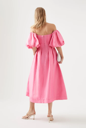 Aje Eugenie Off Shoulder Midi Dress